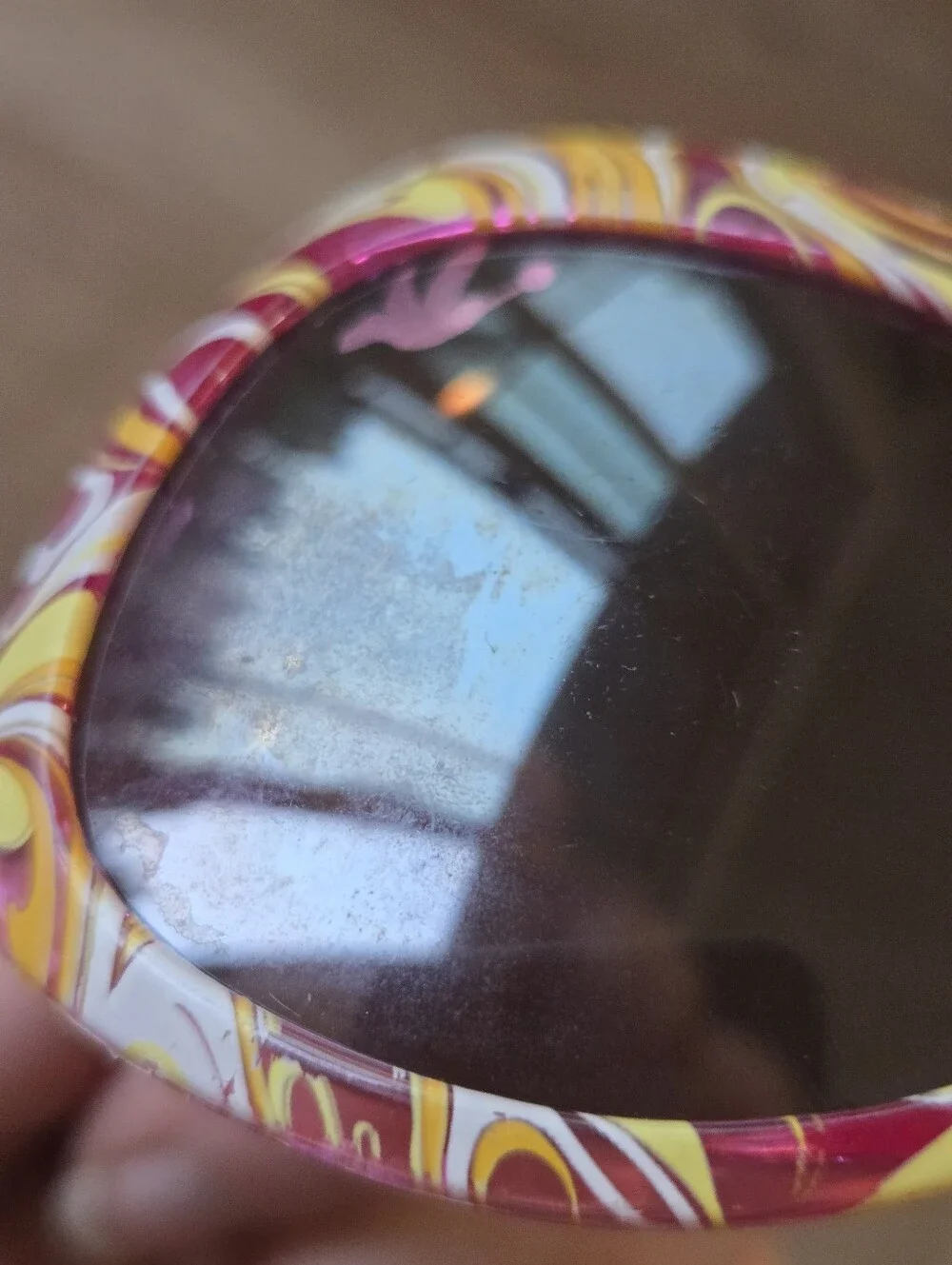 Vintage Y2K 2006 Wizards of Waverly Place Kids Pink Psychedelic Swirl Sunglasses